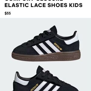 Adidas Kids Black and White Spezial Shoes